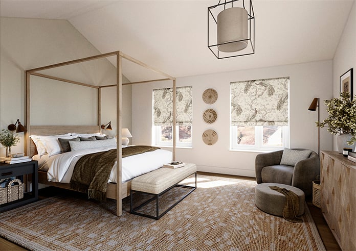 Laura Ashley Belvedere, Soft Truffle - Roman Blind - Image 6